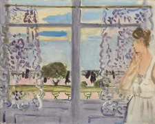 Henri Matisse Femme Auprès De La Fenêtre 1919 Interior Fauvism 17" x 22" Print