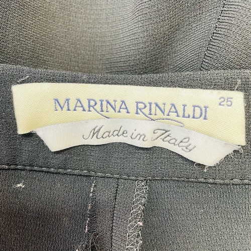 Marina Rinaldi (Max Mara) Sz 25 (18) Black Crepe Slim Leg Pants Designer Italy - Picture 8 of 12