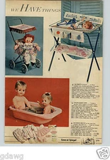 1961 PAPER AD Doll Betsy-Wetsy Raggedy Ann Pretty Polly Honey-Bun Tiny Tears