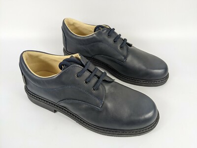 Step2wo Boston Boys Navy Leather Lace Up Shoes Uk Eu 37