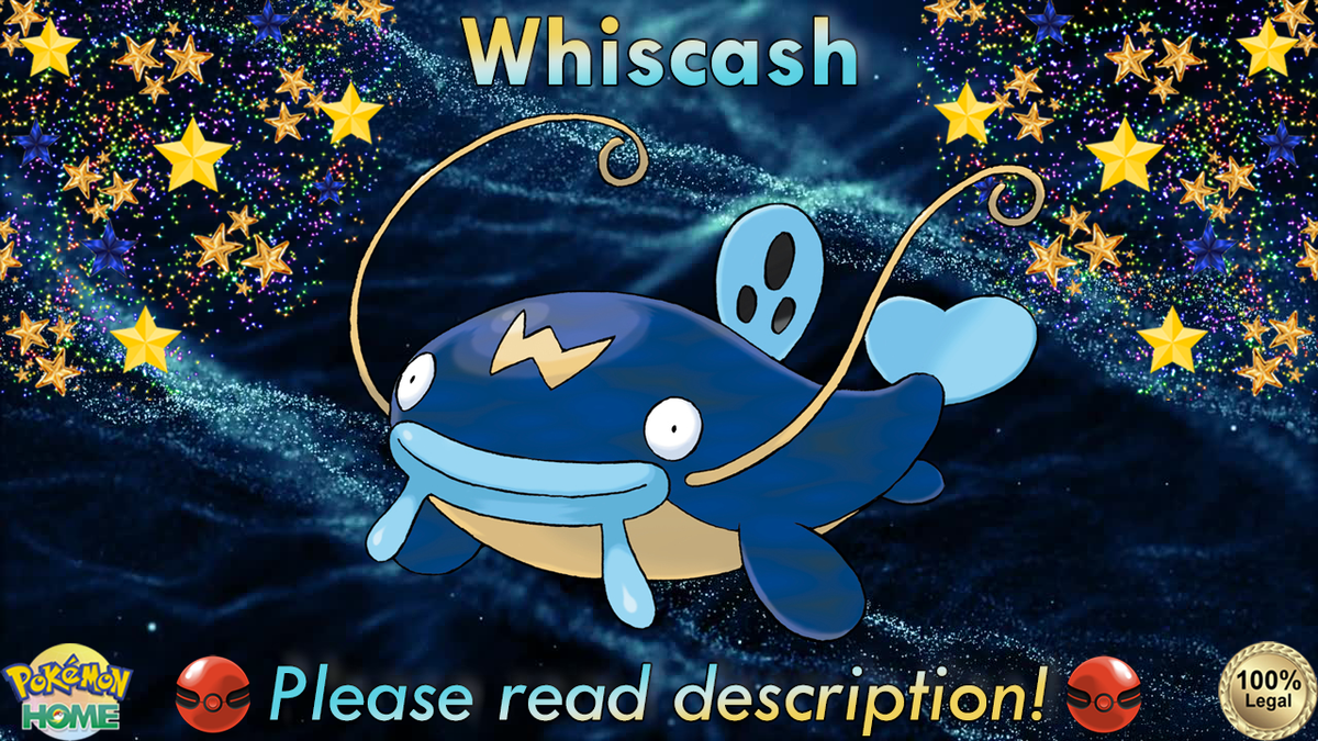 ポケットモンスター ✨Yamamoto Whiscash EVENT 6IV✨Pokémon Sword/Shield BD/SP S