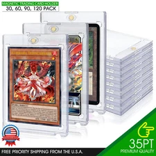 30 Pack Magnetic Trading Sports Card Holders 35pt One-Touch UV Protection YUGIOH
