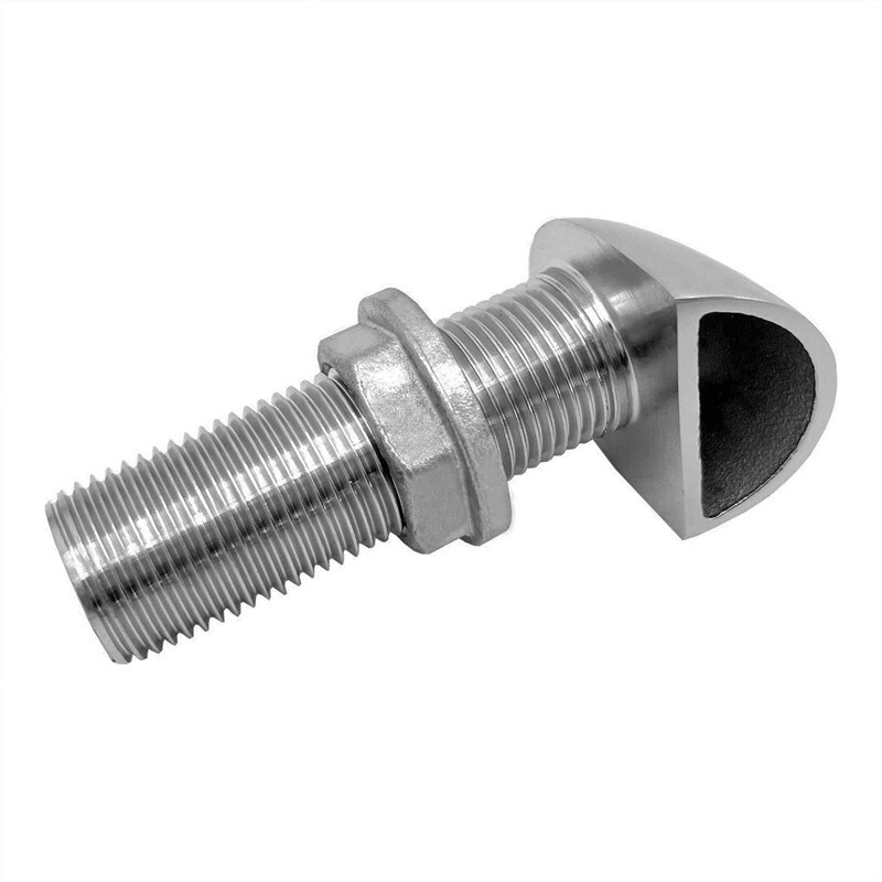 Marine 316 Stainless Steel I.D. 16MM Boat Thru Hull Threaded Intake ...