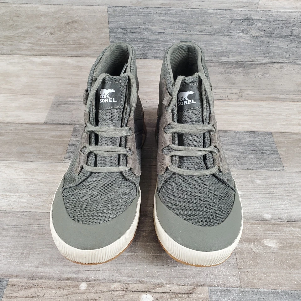 Sorel Out N 约 3 III 经典防水中筒靴女式 11 码绿色 — 第 3/4 张图片