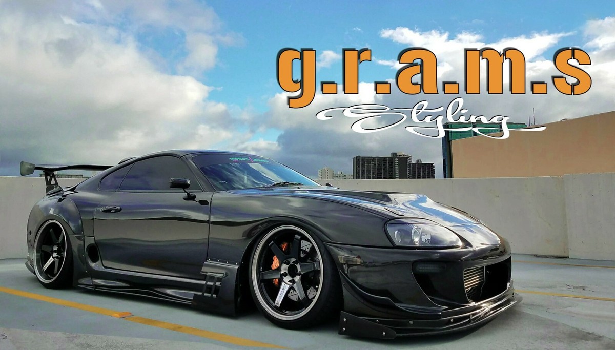 CARBON Toyota Supra MK4 Ridox Front Bumper canards v9 | eBay
