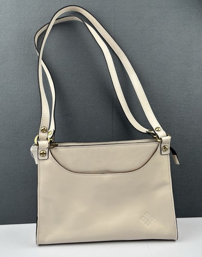 Patricia Nash Renata Leather Shoulder Bag Latte White - Picture 2 of 7