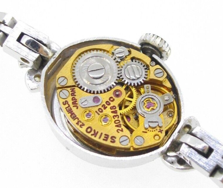 Seiko 23J Watch 1020-0040 WGP Back Stainless Steel Japan Not