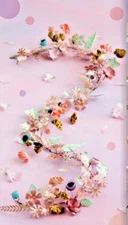 6' METAL FLORAL GARLAND Glitterville SI0498 EVERYDAY IS A HOLIDAY! New PERFECT!