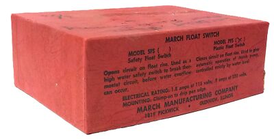 March PFS 115/230 V AC 1.8/0.9 A Float Switch