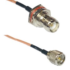 RG316 RP-TNC FEMALE BULKHEAD to MINI UHF MALE RF Cable Rapid-SHIP LOT