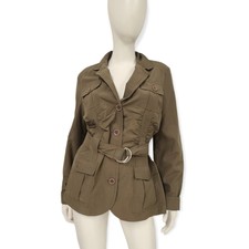 Taifun Olive Short Belted Trench Size Medium