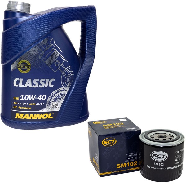 MotoröL Set 10W-40 5 Liter + ÖLfilter SM 102 FüR Alfa Romeo 155 164-image