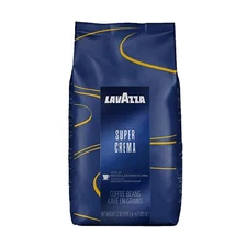 Lavazza Super Crema Whole Bean Coffee Blend, light-Medium Espresso Roast