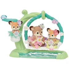 Calico Critters #CC2209  DEER BABIES - FLORAL SWING SET New in Box