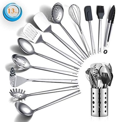 13 Pieces Kitchen Utensils Set, Kitchen Tools Set with Utensil Holder Non-Stick