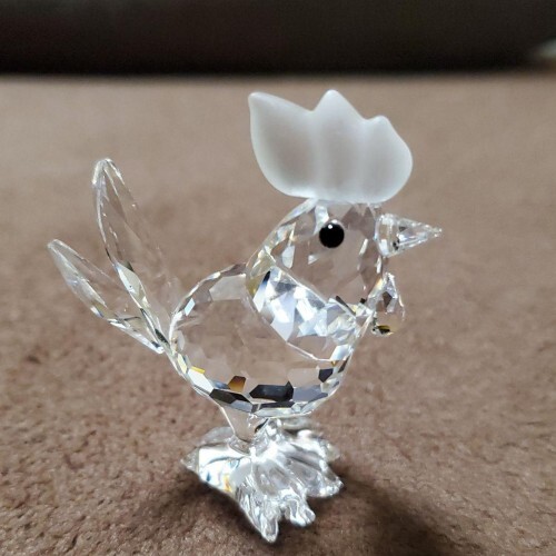 A*様 Swarovski クリスタル 鳥の置物 SWAROVSKI Chicken Figurine Crystal Ornament Holiday Japan | eBay