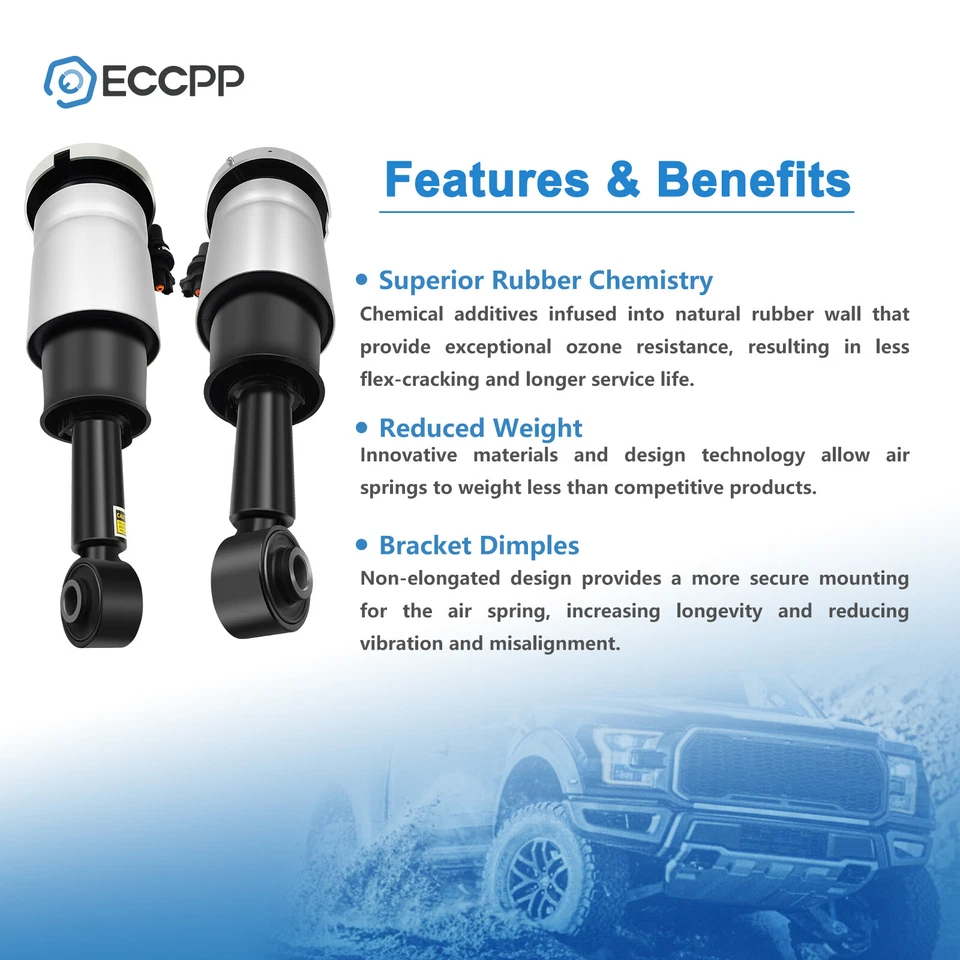 Par de puntales de amortiguador de suspensión neumática trasera para Lincoln Navigator Ford Expedition Foto 2 de 4