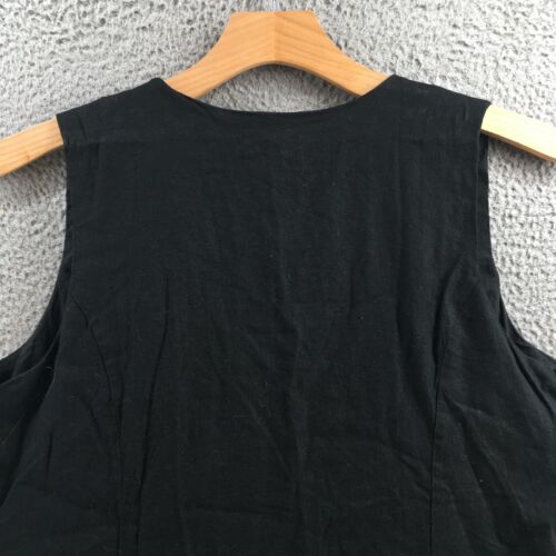 Old Navy Vest Womens 2X Black Sleeveless Tie Front Casual Classic V-Neck NEW - Picture 8 of 15