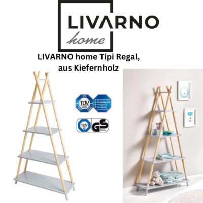LIVARNO home Tipi Regal aus Kiefernholz 4 Boden Kinderregal fr Spielzeug  NEU | eBay.de