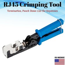 Crimping Tool for Keystones Termination 110 Punch Down Cat6 Cat5e RJ45 45 Degree