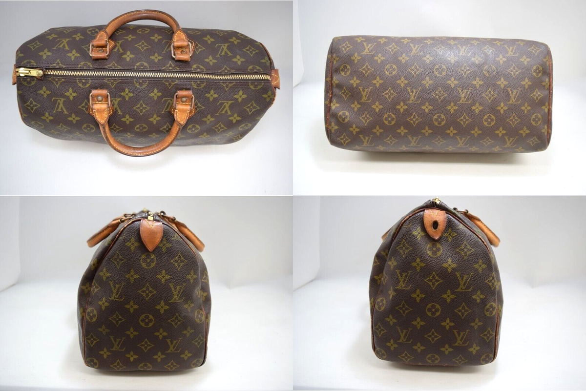 Auth Louis Vuitton Speedy 35 Handbag Monogram Canvas M41524 LV