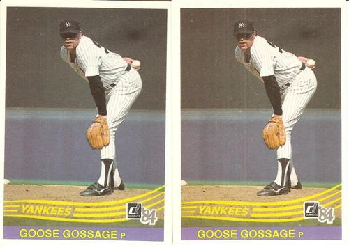 2 CARD 1984 DONRUSS GOOSE GOSSAGE BASEBALL CARD LOT #396