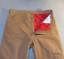 VTG Carhartt Quilt Lined Work Pants 40x32 Mens 70's Duck Canvas Made in USA