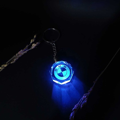 Medal Crystal Keychain LED Light RGB, Laser Engraved Cars Logo - Picture 7 of 24