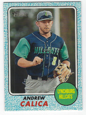 ANDREW CALICA 2017 TOPPS HERITAGE MINORS BLUE PARALLEL /99