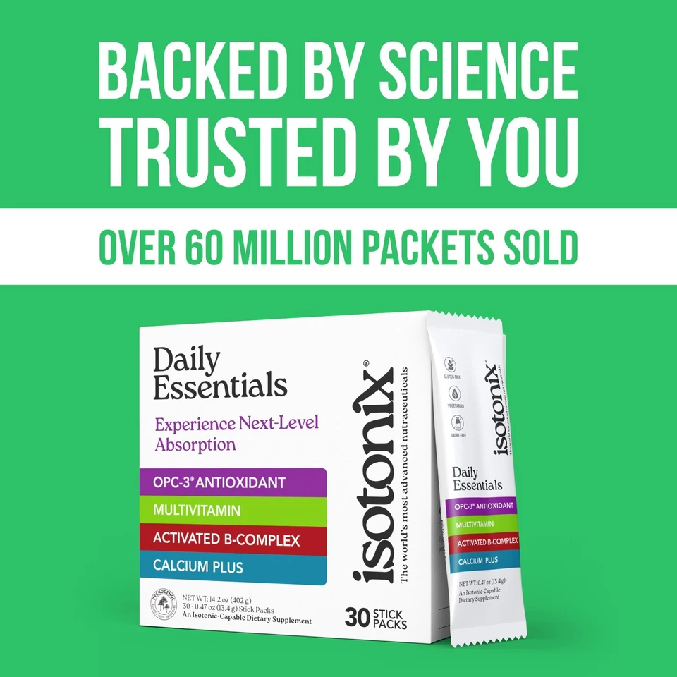 Isotonix Daily Essentials 4-in-1 Pack – OPC-3, Multivitamin, Calcium & B-Complex - Image 2 of 4