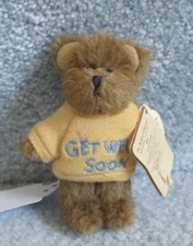 Tagged Boyds Bear Mona Get Well Bear Jointed Miniature 4"