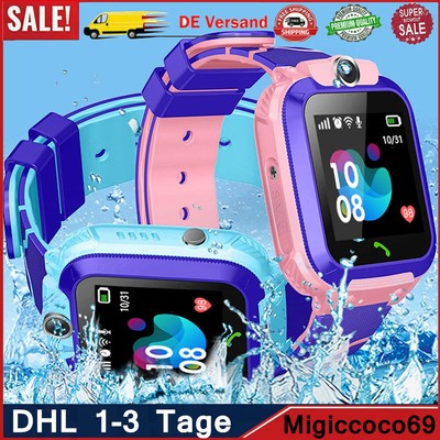 Kinder Smartwatch LBS Kamera Telefon Armbanduhr Wasserdicht Videoanruf SOS SIM