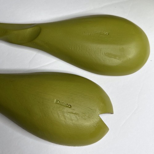 Enrico Espiral Mango Madera Ensaladera y Cucharas para Servir Aguacate Verde - Imagen 3 de 11