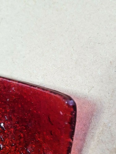 Vidro Efeito Hand Made In Portugal Stunning Glass Dish, Red/Gold/Black & White - Picture 5 of 9
