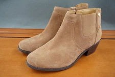 Vionic Finn Women's 9 Brown Suede Pull On Zip Casual Comfort Ankle Bootie Shoes