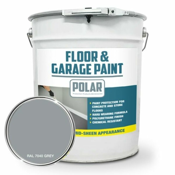 Polar Grey Garage Concrete Floor Paint for Slip Resistant Heavy Duty 5