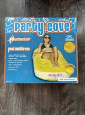 Vintage New Air Mattress Pool Float Tanning Lounger Heavy Duty PVC