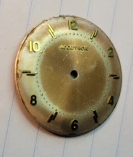 BULOVA  ACCUTRON 214 Mens WATCH DIAL 1960s - 1970s Gold Tone Markers