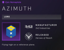 Halo Infinite Butterfinger Azimuth Nameplate