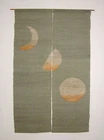 Kyoto Phases of the moon Noren Door curtain Roketsu Dye Green 88x150 Japan
