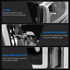 LED - Chrome/Amber/Clear AUTOSAVER88 Headlight Assembly kit Compatible with