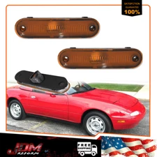 For 1990-2005 Mazda Miata MX-5 Amber Front Side Marker Signal Light Lamps 2PCS