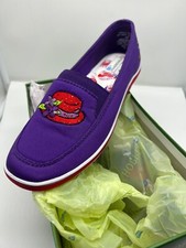 New in Box 6M Keds Grasshoppers Calista Purple w/Hat Red Hat Slip ons Shoes