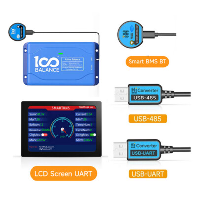 Fr Daly Smart BMS Accessories BT/RS485/UART/CAN/LCD Touch Screen/Active Balancer