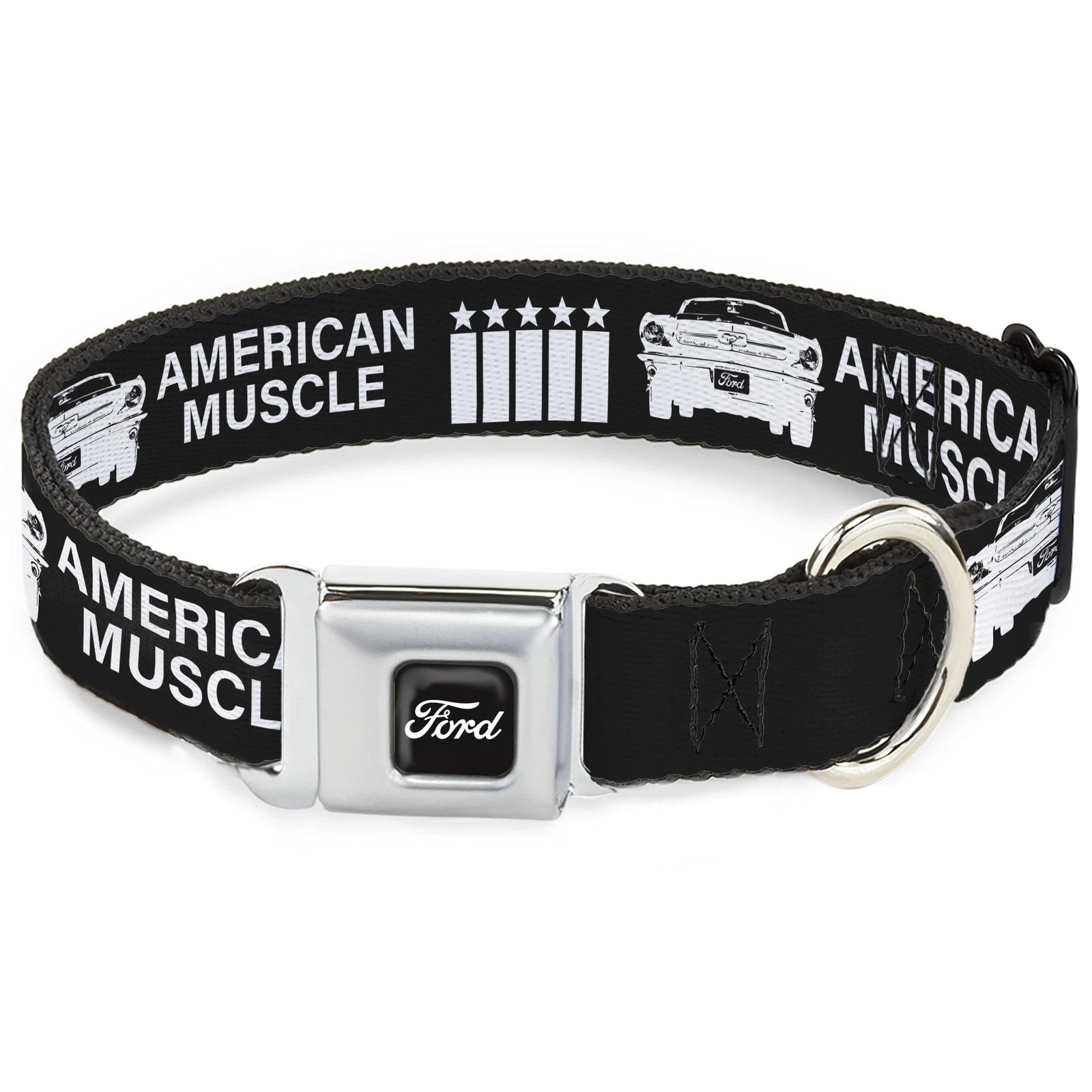 Ford Pet Collar, Dog Collar Metal Seatbelt Buckle, Ford Mustang Gril (US IMPORT)