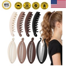 8PCS Banana Hair Clips for Women, 2 Styles Cute and Stylish French Hair Claw ...