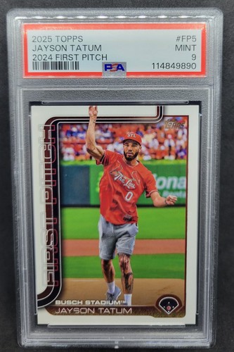 2025 TOPPS JAYSON TATUM 2024 FIRST PITCH #FP5 PSA 9