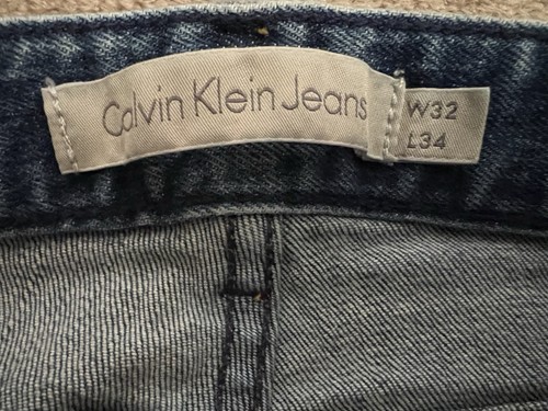 Calvin Klein Blue 90’s Style Straight Jeans-Comfy-Casual-Comfy-Size W32 L34 - Picture 7 of 18