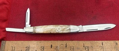 Owl Head Three Blade Pocket Knife, Munich Ironworks OH-WP NOS