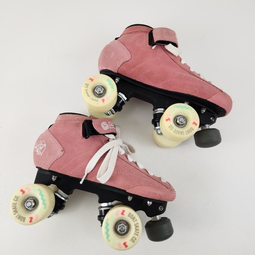 Bont Prostar Tracer Silver Size 4 Roller Derby Skates - Pink Suede